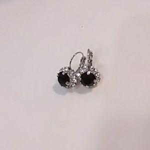 Sabika inspired black and clear crystal earrings